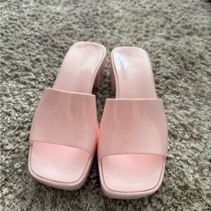 Blush Pink Platform Slide Sandals – Target – Size 9